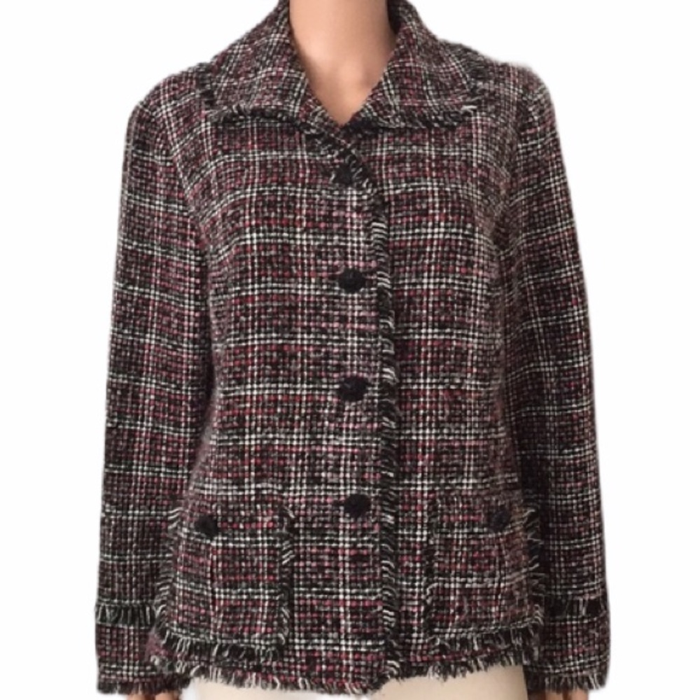 Chico’s woven fringe jacket